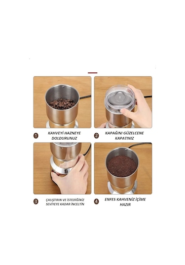 Kitchen Stuff Elektrikli Kahve Ve Baharat Öğütücü Çelik Öğütücü