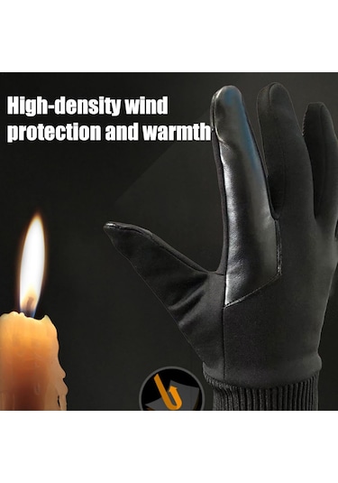 Isıtmalı Kayak Eldivenleri, Su Geçirmez Pil İle Çalışan Kış İş Eldivenleri, Snowboard Isıtmalı Ekipman Siyah