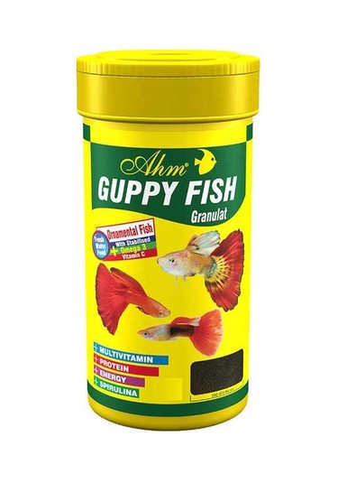 Ahm Guppy Fish Granulat Lepistes Yemi 100 ML