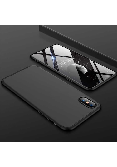 Apple Uyumlu iPhone XS Max 6.5 Kılıf Zore Ays Kapak-Siyah