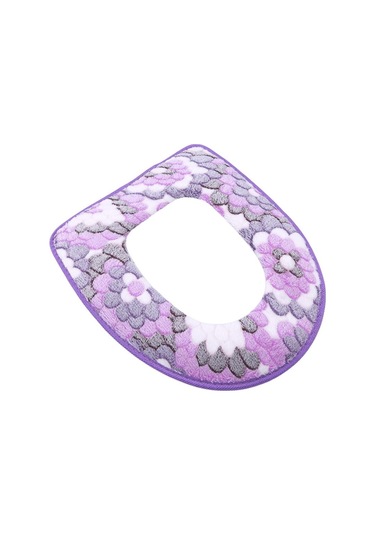 Pembe Ev Su Geçirmez Velcro Evrensel Petal Desenli Klozet Kapağı