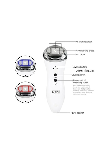 Carrier- Mini Hıfu Ultrasonik Ölçekleyici Kaldırma Ve Kırışıklık,hızlı Relaks Masaj Cihazları,renpho Masaj 10020426 Beyaz