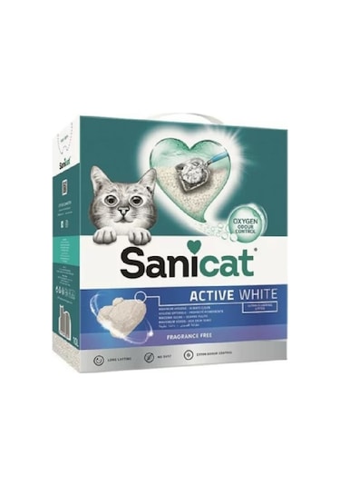 Sanicat Active White Kokusuz Topkalanan Kedi Kumu 6 L