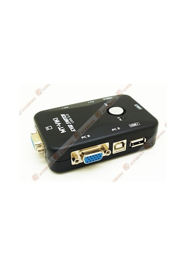 Kvm Switch 2 Port Usb Vga Switch 2 Pc Kasa Tek Kontrol