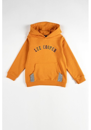 Lee Cooper Brian Erkek Çocuk Kapüşonlu Sweatshirt Turuncu-20713 Turuncu