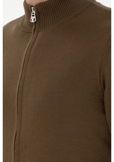 U.s. Polo Assn. Erkek Haki Hırka Triko 50298268-vr027 Haki