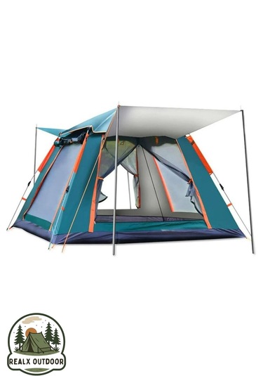 6 Kişilik Tam Otomatik Tenteli Çift Kapılı Kamp Çadırı 240x240x1