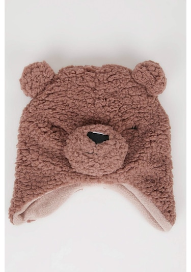 Defacto Kız Bebek Ayıcık Figürlü Pelüş 2li Atkı Boyunluk D1090a524wnpn10 Pembe