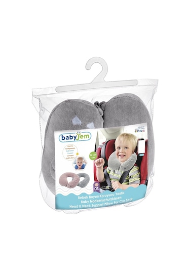 Babyjem Bebek Boyun Koruyucu Yastık Gri