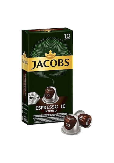 Jacobs Espresso 10 Intenso Nespresso Uyumlu Kapsül Kahve 10 x 10'lu