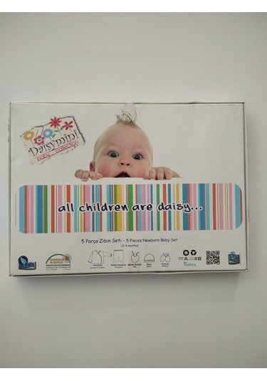 Zıbın Bebe Kız Pembe 5 Parça Pamuklu Çok Renkli