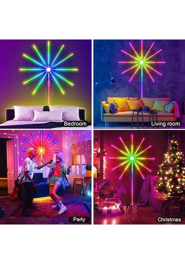 Çap Kayar Animasyonlu RGB Yıldız Led Işık 115 CM  5V USB