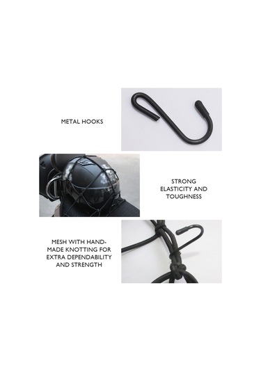 Lemestar Motosiklet Çantası İçin Esnek Yük Filesi - 6 Metal Kancalı, Çok Renk Seçeneği