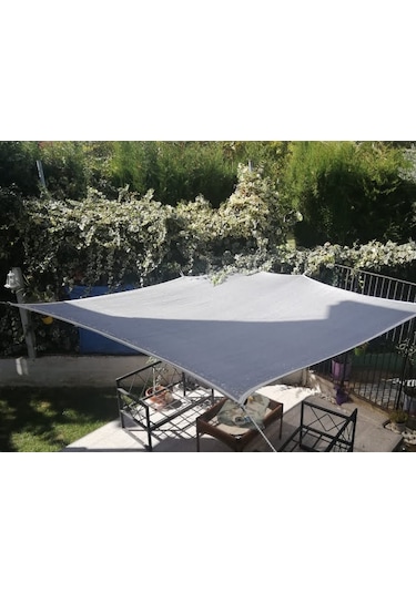 Nzl File Ambalaj Gölgelik File - Çit Filesi - 95'lik Şeritli Halkalı - Gri - Gölgelik Tente - Bahçe Gölgelik - Çit Örtüsü