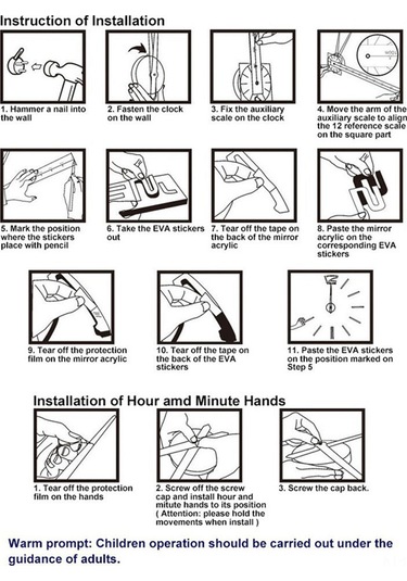 Lemestar Siyah Akrilik Dıy Duvar Saati - Yaratıcı Ev Dekorasyonu, Ayna Efekti, Kolay Montajlı, Ev Odaları İçin Modern Zamanlayıcı Siyah