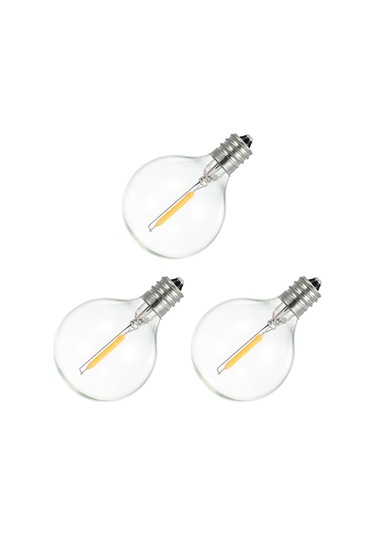 G40 Led Yedek Ampul E12 Taban Dc3v 0.1w 2200k Isık 3 Adet, Güneş Enerjili Işık Zincirleri İçin Lt084 Uyumlu