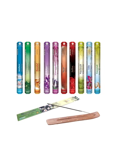 Flute Tütsü Çubuk 10 x 20'li + Ahşap Tütsü Kayığı
