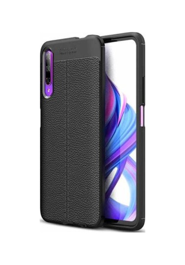 Huawei P Smart Pro 2019 Kılıf Zore Niss Deri Desenli Silikon