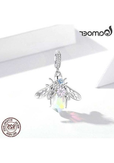 Novahub Bamoer 925 Ayar Gümüş Renkli Arı Charm Bilezik, Dıy Takı Yapımı İçin Kadınlar İçin Mükemmel Hediyelik Takı Gümüş