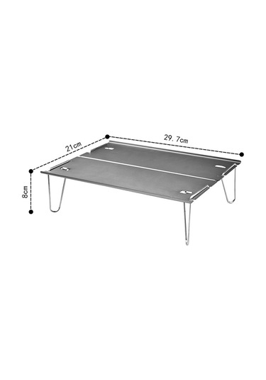 Luckstone Zdz-003-Gy Alüminyum Masa Kolay Katlanır Masa - Siyah