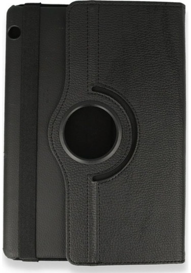 Huawei Uyumlu Mediapad T3 10" 360 Derece Döner Standlı Tablet Kılıf - Siyah