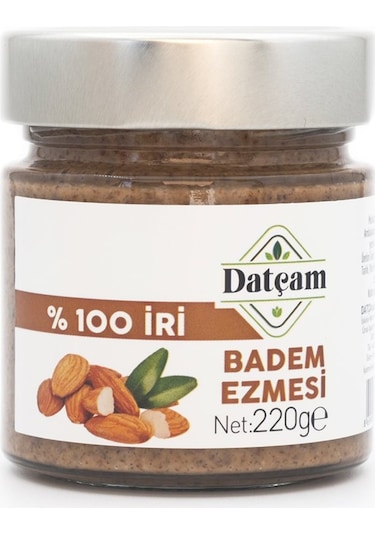 % 100 İri Badem Ezmesi Şekersiz 220gr