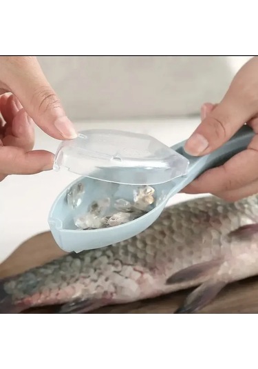 Kavanozlu El Balık Pulları Tırmıkçı 336791773 Gri