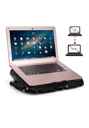 D17 Kırmızı Ledli 4 Fanlı Ayarlanabilir Leptop-notebook Soğutucu