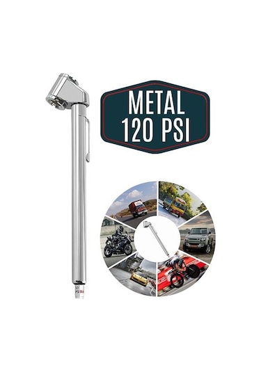 Modacar Metal Kasalı 120 Psi Lastik Hava Ölçme Saati