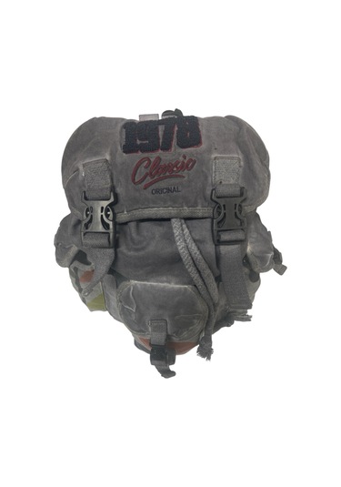 Kaliteli Tek Gözlü Vintage Disayn Unisex Sırt Günlük Okul Gezi Kamp Trekking Çantası Kc Ahtapot Bag Gri - Haki