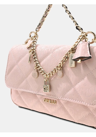 Guess Hwgg9912200 Libby Flap Kadın Omuz Çantası Pembe