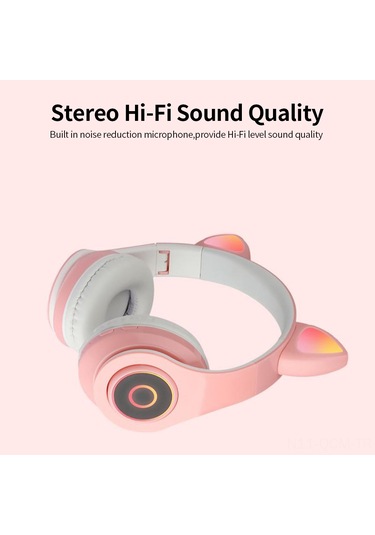 Qingmipy B39 Kablosuz Kulaküstü Bluetooth Kulaklık, Işık Efektli Espor Oyun Ve Müzik İçin, Mavi Renk, 40mm Hoparlör, 7 Saat Kullanim Süresi