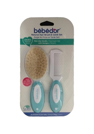 Bebedor 573 Doğal Fırça & Tarak Seti Yeşil