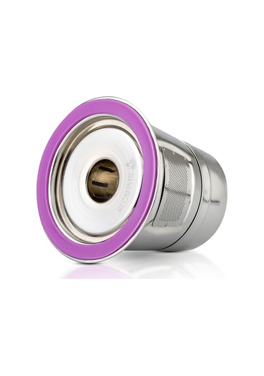 Honmex 304 Paslanmaz Çelik Tekrarlı Kahve Kapsülü Keurig 2.0/1.0 Uyumlu + 8ml Kaşık + Fırça - Mor Ve Gümüş Diğer