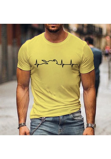 Snapbuy Erkekler İçin Dağ Motosiklet Kalp Atışı Tshirt - Komik Açık Macera T-shirt Kısa Kollu Gömlekmor Mor