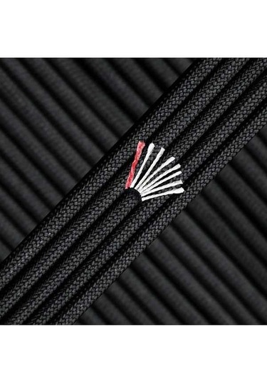 Besthome1 31m Çok Fonksiyonlu 8çk 4mm Örgülü Yardımcı Halat Siyah Siyah