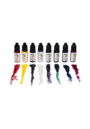 Transparan Sıvı Renk Pigment-pasta Seti-8 Renk x 20 ML Set Transparan