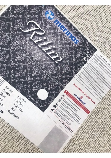 Merinos Halı Ritim 73344 095 Serisi Salon Oturma Yatak Odası Halısı Gri