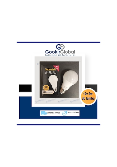 Seconder 2 Adet 12 V DC Led Ampul 9 W Beyaz