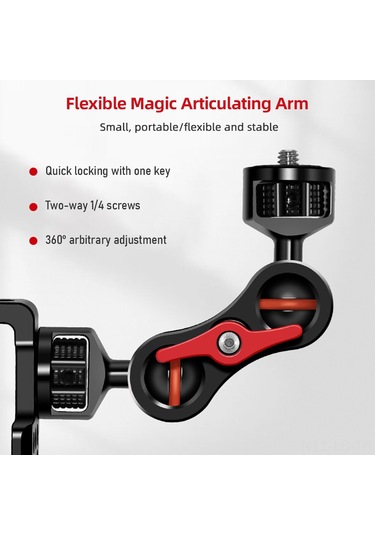 Leezsing 360 Dönebilir Çift Toplu Esnek Kamera Kolu - Mikrofon Ve Işık Montajı İçin