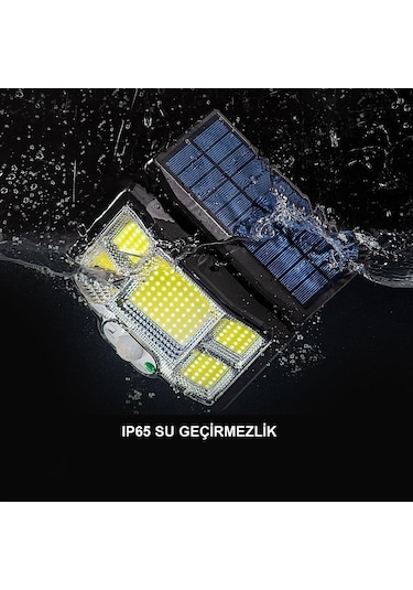 Upway Solar 168 Led Güneş Enerjili Kumandalı Kablolu 3 Modlu Duvar Lambası