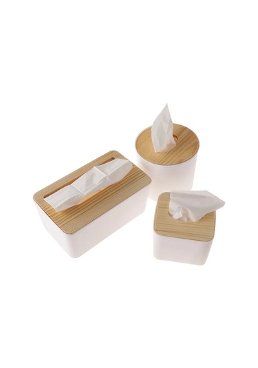 Orange-ev Mutfak Ahşap Plastik Doku Kutusu Masif Ahşap Peçete Tutucu Kılıf Şık Bambu Kapak El Saklama Kutusu Ev Ve Yaşam