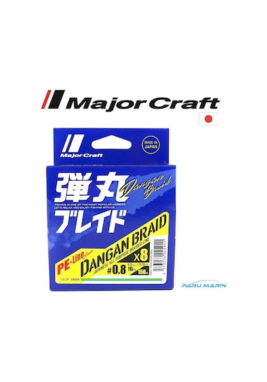 Major Craft Dangan Spin İp DB8 PE 0.8/0.10mm/6.9kg/150mt. Green