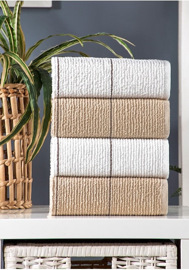 Hand Sahara 50 X 85 Cm 4'lü El Ve Yüz Havlusu Bej-krem Bej - Krem