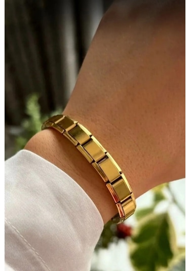 İtalyan Nomination Yazısız Düz Charm Çelik Bileklik Scb26 Sarı