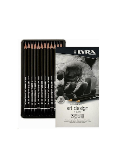 Lyra Art Design Profesyonel Dereceli Kalem Seti 12 Li Metal Kutu