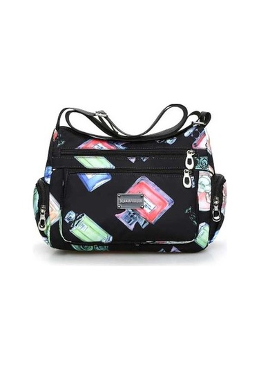 Ganzhoushop Vintage Ve Tarzı Stil Omuz Moda Kırsal Kadın Hafif Haberci Fermuarlı Emotion Çiçekli Çantaları Çantaları Avrupa Amerikan Ug Çok Renkli