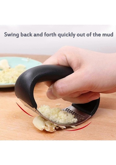 Paslanmaz Çelik Sarımsak Ezici, Sarımsak Soyucu Ve Spatula, Taşın Çok Renkli