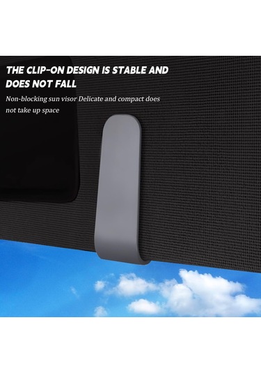 Siyah Araba Güneş Gözlüğü Tutucu, 2 Parça Araç Güneşliği Gözlük Tutucu Klipsi, Araç İçi Gözlük Bileti Kart Düzenleyici Askı Klipsi Aksesuarları