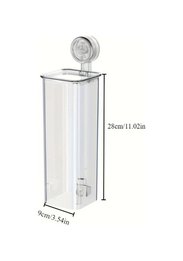 Xuweiwei Şık Tasarım, Zarif Duvara Monte Bardak Dispanseri - Banyo, Mutfak Ve Ofis İçin Şeffaf Vantuzlu Kağıt Bardak Tutucu Şeffaf Renk